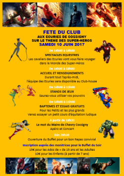 Affiche Fête du Club epona 2017