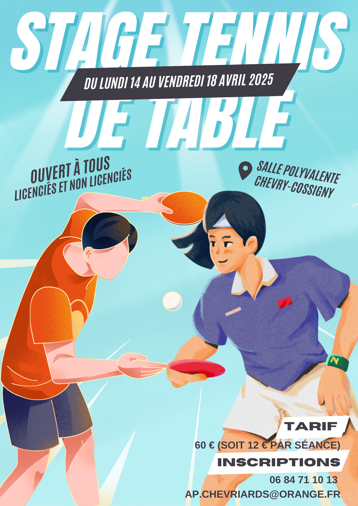 Stage tennis de table