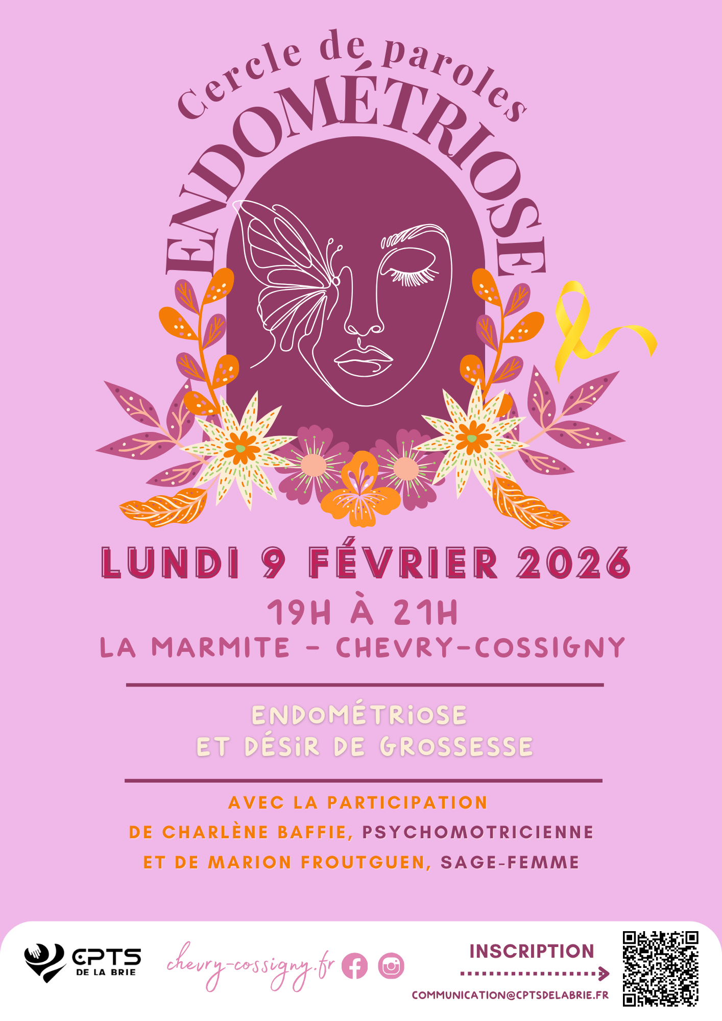 affiche cercle de paroles endométriose 9 février 2026
