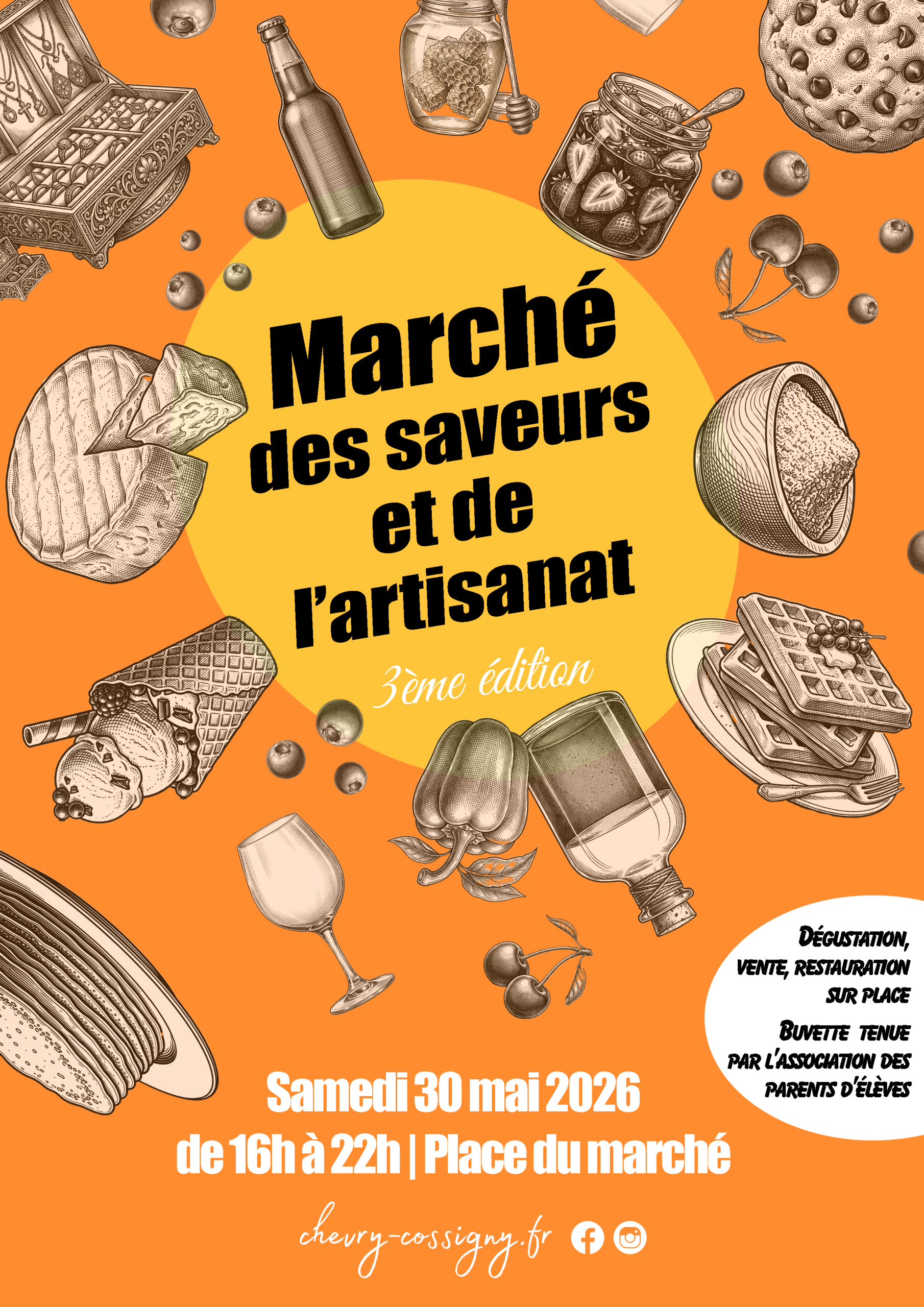 Affiche marché des saveurs
